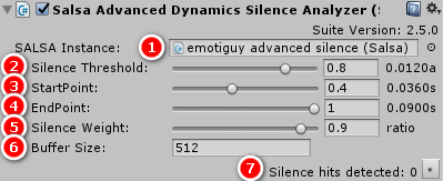 advanced dynamics silence analyzer settings