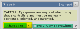Adjust the eye reference gizmo