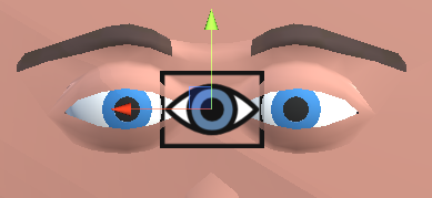 Eye gizmo position